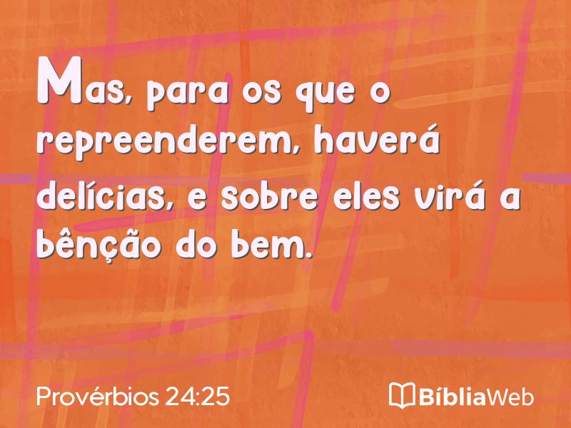Provérbios 24:25 em imagem para compartilhar