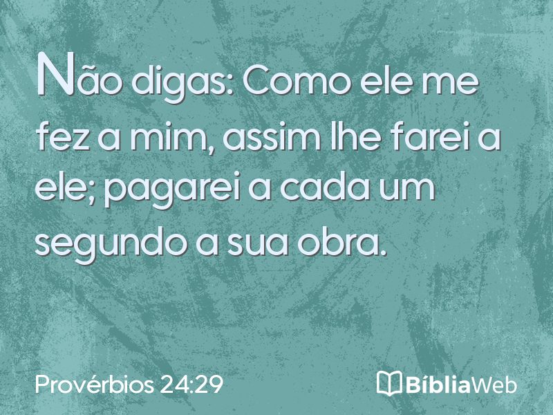 Provérbios 24:29 em imagem para compartilhar