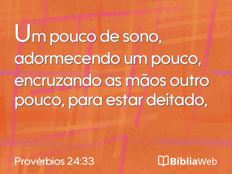 Provérbios 24:33 em imagem para compartilhar