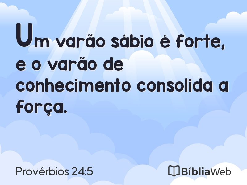 Provérbios 24:5 em imagem para compartilhar