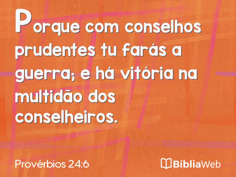 Provérbios 24:6 em imagem para compartilhar