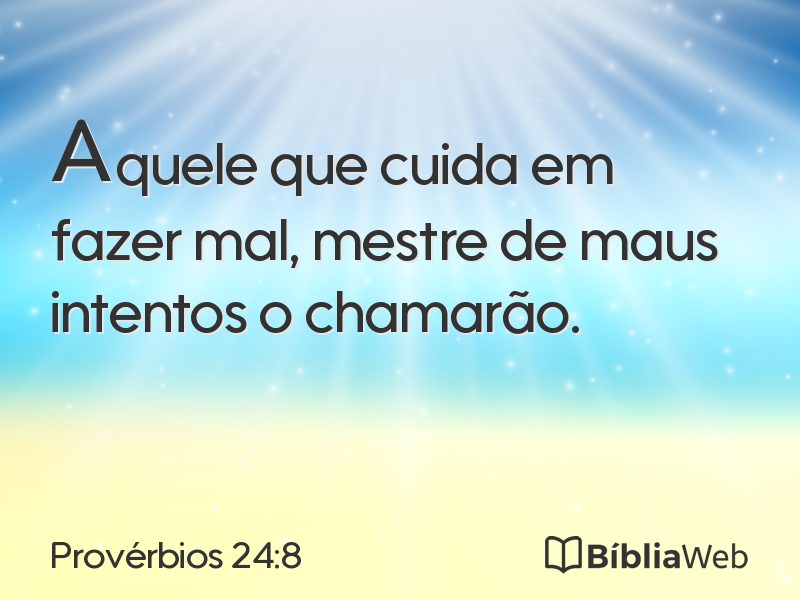 Provérbios 24:8 em imagem para compartilhar