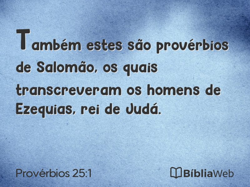 Provérbios 25:1 em imagem para compartilhar