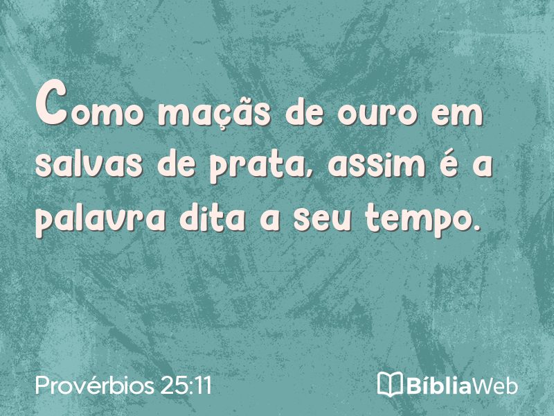 Provérbios 25:11 em imagem para compartilhar