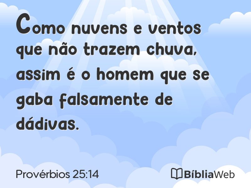 Provérbios 25:14 em imagem para compartilhar