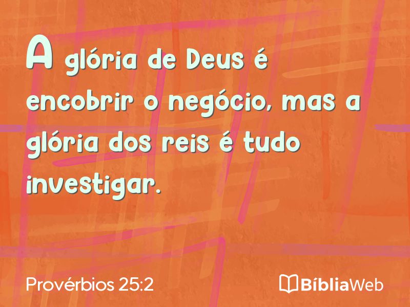 Provérbios 25:2 em imagem para compartilhar