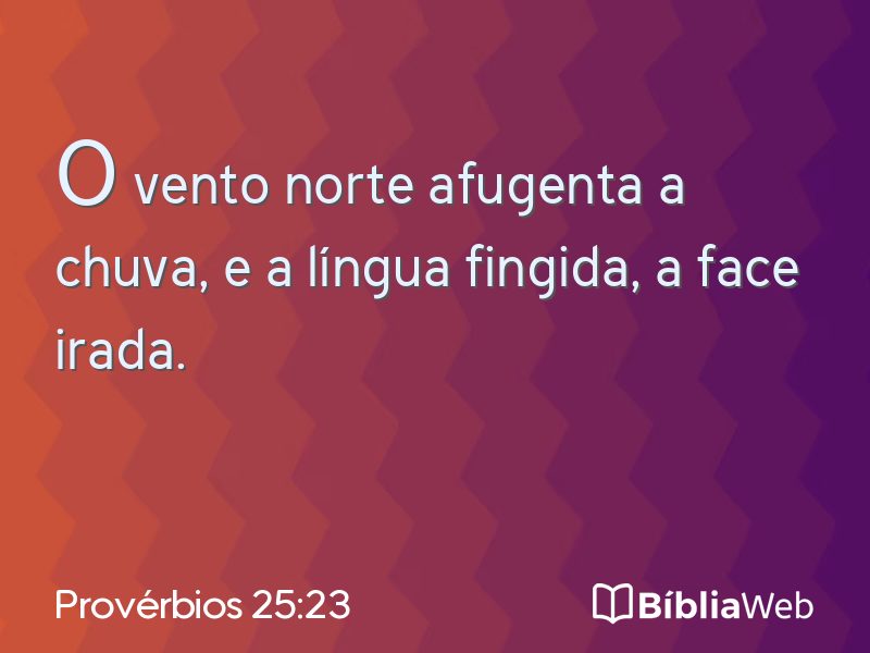 Provérbios 25:23 em imagem para compartilhar