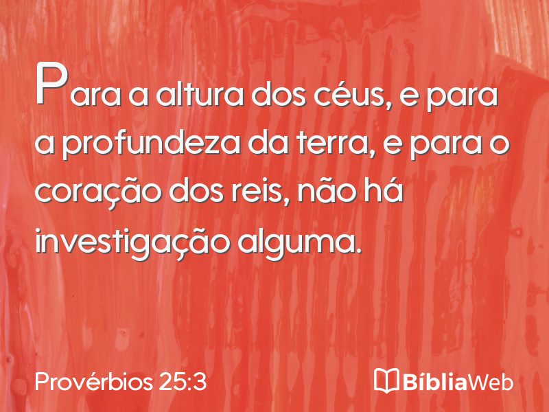 Provérbios 25:3 em imagem para compartilhar