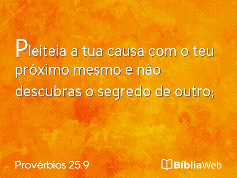 Provérbios 25:9 em imagem para compartilhar