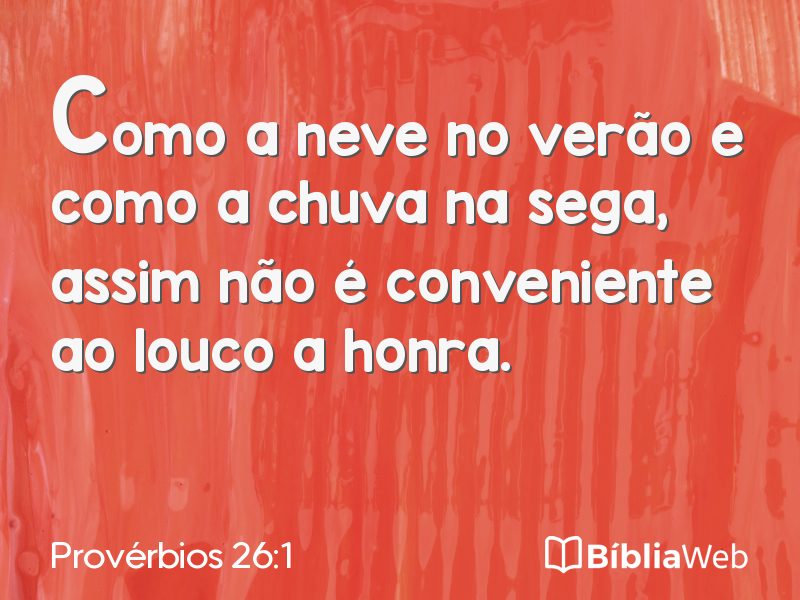 Provérbios 26:1 em imagem para compartilhar
