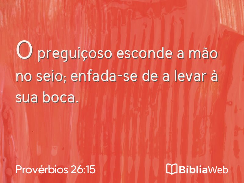 Provérbios 26:15 em imagem para compartilhar