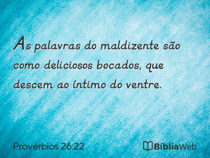 Provérbios 26:22 em imagem para compartilhar