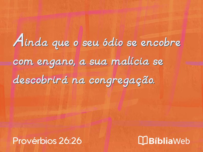 Provérbios 26:26 em imagem para compartilhar