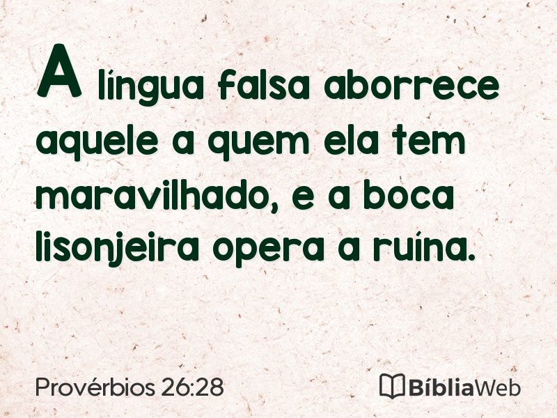 Provérbios 26:28 em imagem para compartilhar