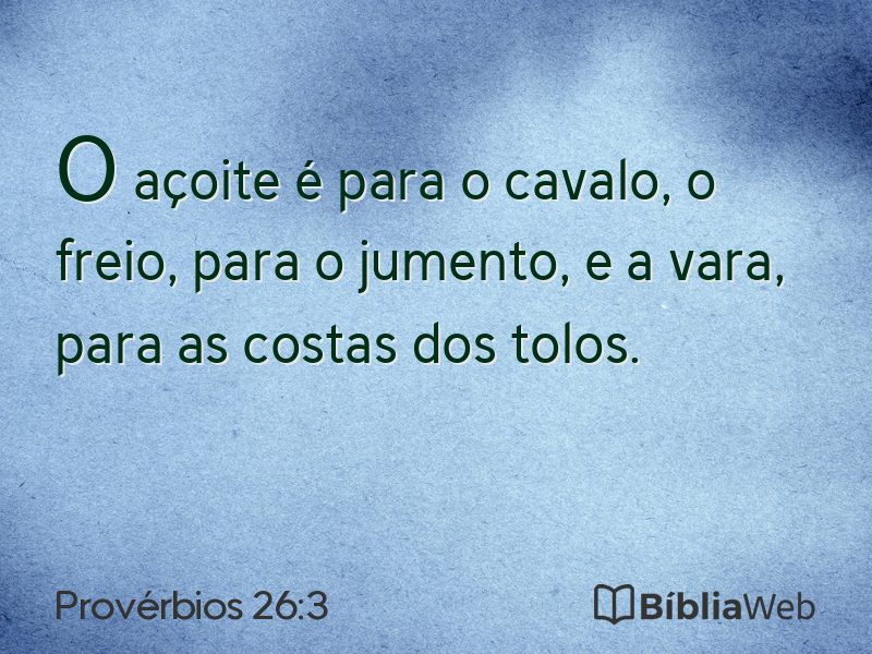 Provérbios 26:3 em imagem para compartilhar