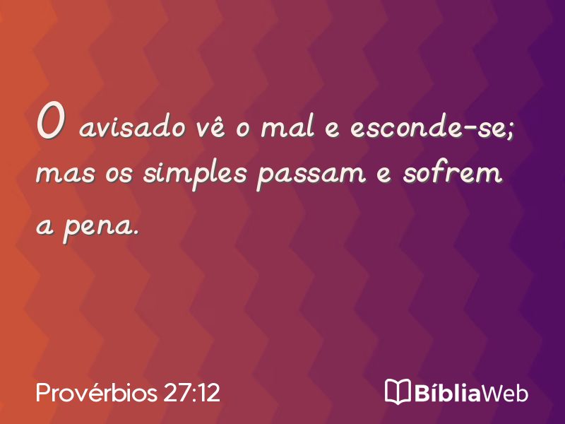 Provérbios 27:12 em imagem para compartilhar