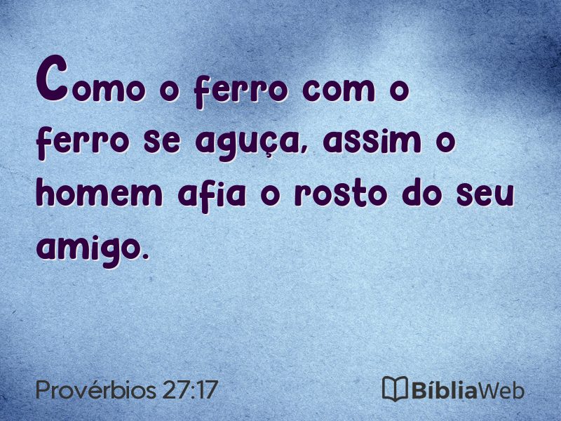 Provérbios 27:17 em imagem para compartilhar