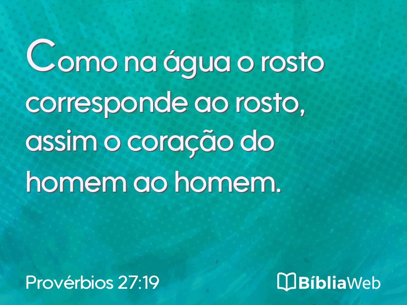 Provérbios 27:19 em imagem para compartilhar
