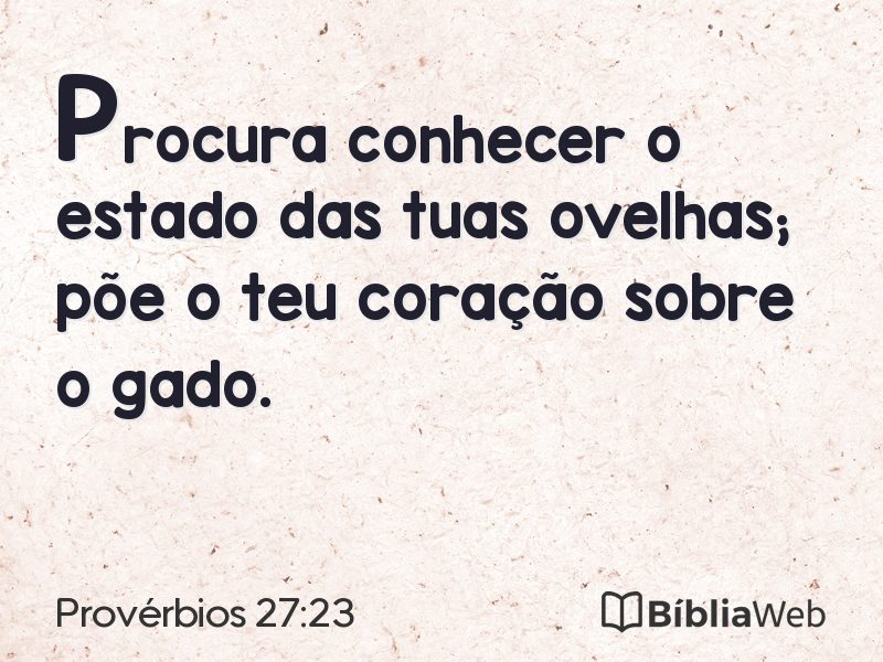 Provérbios 27:23 em imagem para compartilhar