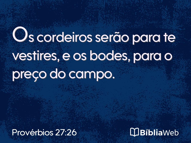 Provérbios 27:26 em imagem para compartilhar