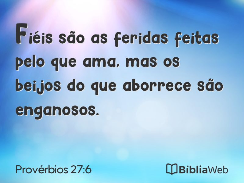 Provérbios 27:6 em imagem para compartilhar