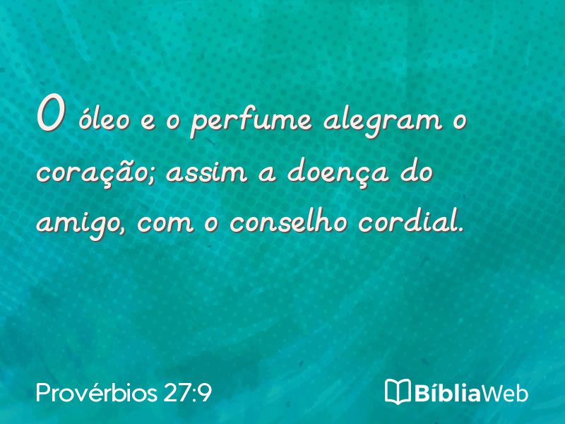 Provérbios 27:9 em imagem para compartilhar