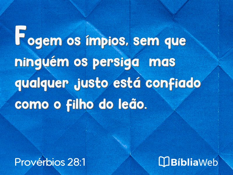 Provérbios 28:1 em imagem para compartilhar