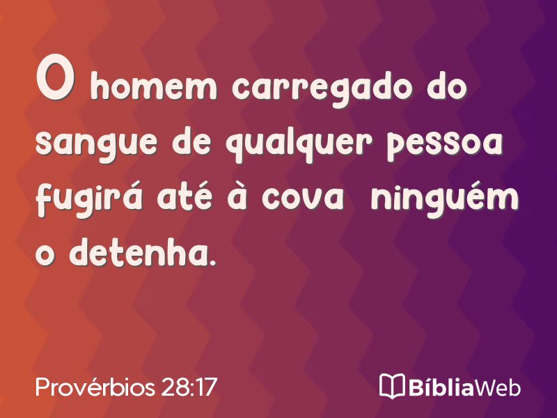 Provérbios 28:17 em imagem para compartilhar