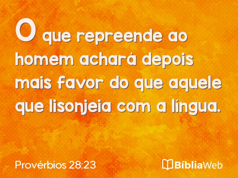 Provérbios 28:23 em imagem para compartilhar