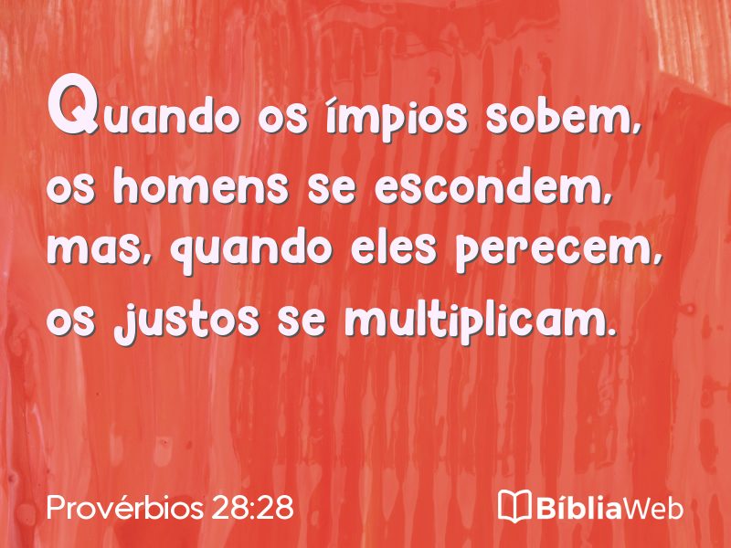 Provérbios 28:28 em imagem para compartilhar