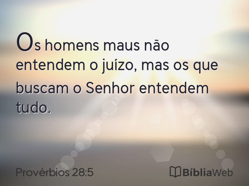 Provérbios 28:5 em imagem para compartilhar