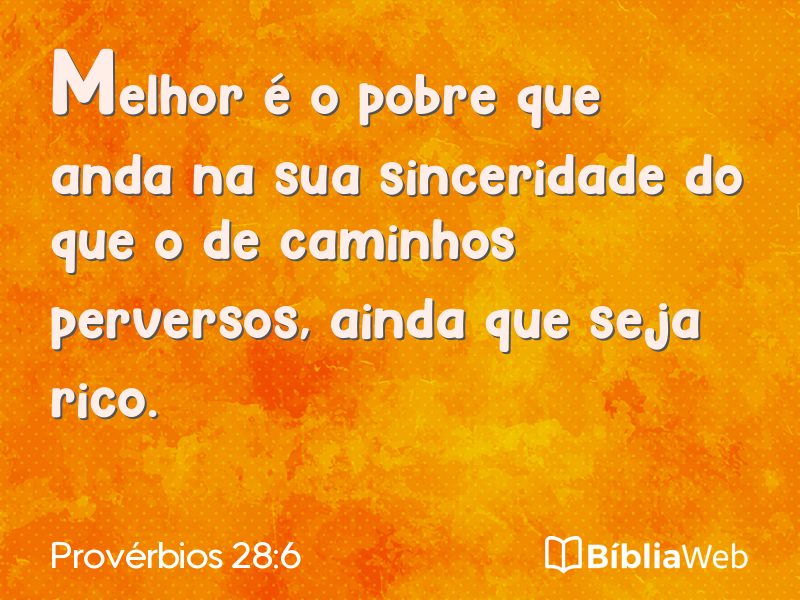 Provérbios 28:6 em imagem para compartilhar