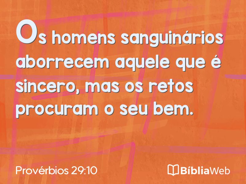 Provérbios 29:10 em imagem para compartilhar