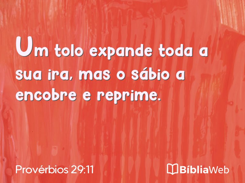 Provérbios 29:11 em imagem para compartilhar
