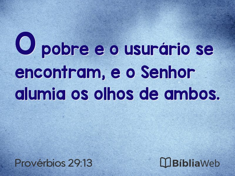 Provérbios 29:13 em imagem para compartilhar