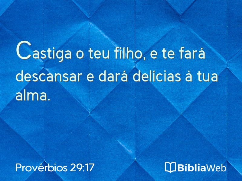 Provérbios 29:17 em imagem para compartilhar