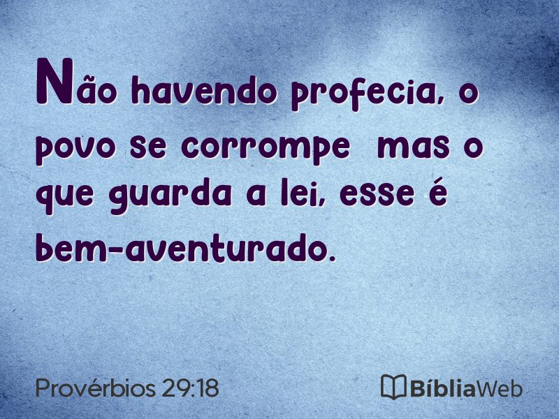 Provérbios 29:18 em imagem para compartilhar