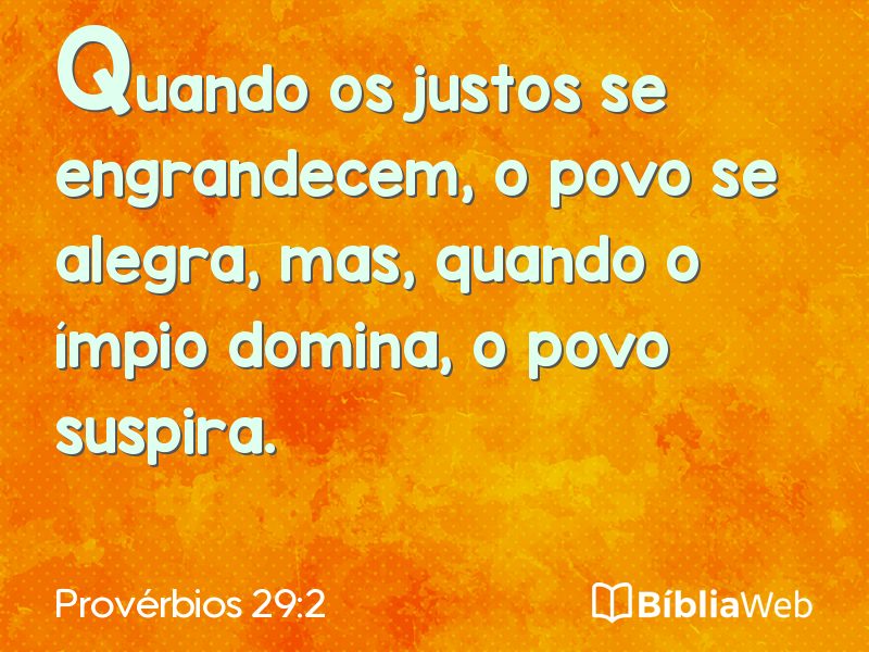 Provérbios 29:2 em imagem para compartilhar