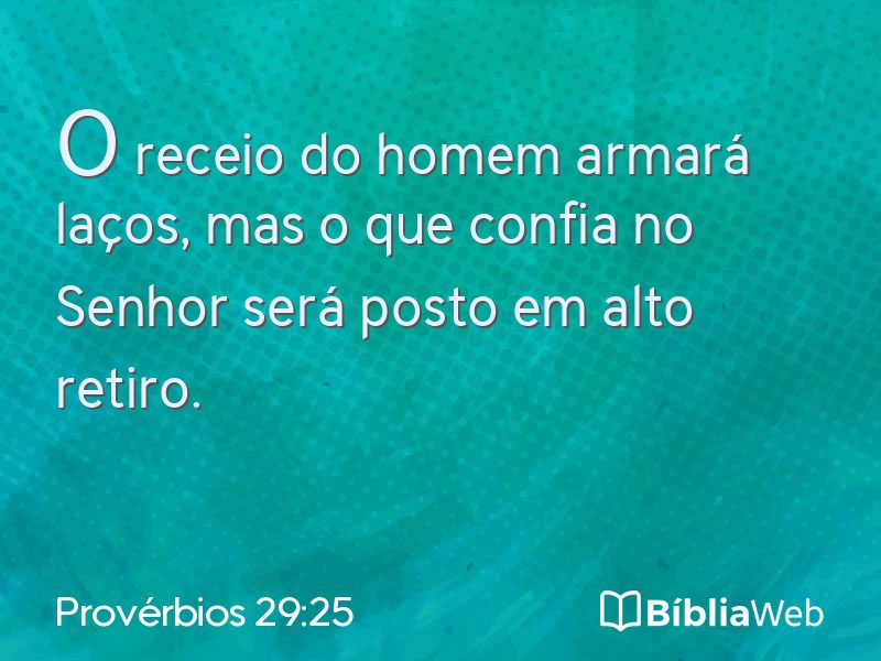 Provérbios 29:25 em imagem para compartilhar