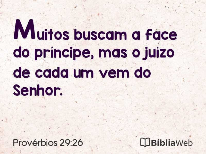 Provérbios 29:26 em imagem para compartilhar