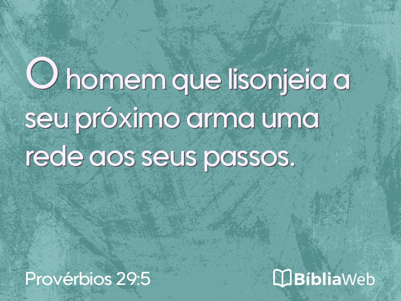 Provérbios 29:5 em imagem para compartilhar