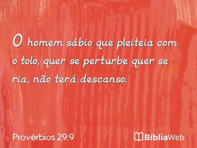 Provérbios 29:9 em imagem para compartilhar