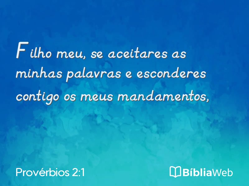 Provérbios 2:1 em imagem para compartilhar