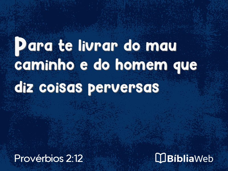 Provérbios 2:12 em imagem para compartilhar