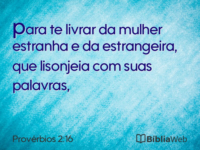 Provérbios 2:16 em imagem para compartilhar