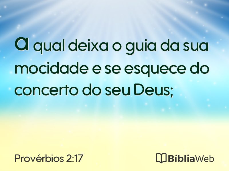 Provérbios 2:17 em imagem para compartilhar