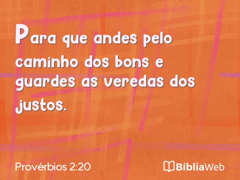 Provérbios 2:20 em imagem para compartilhar