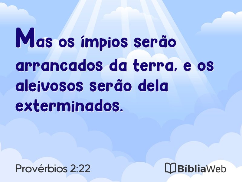 Provérbios 2:22 em imagem para compartilhar