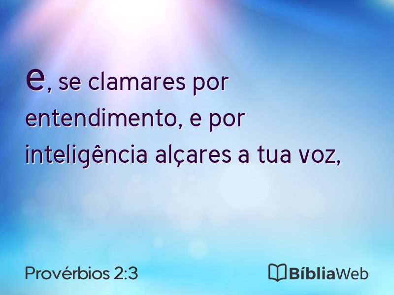 Provérbios 2:3 em imagem para compartilhar