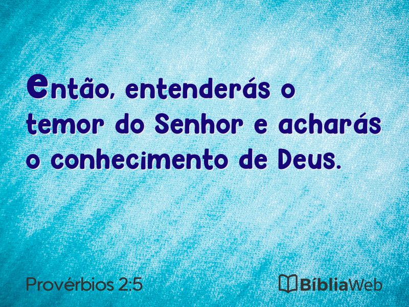 Provérbios 2:5 em imagem para compartilhar